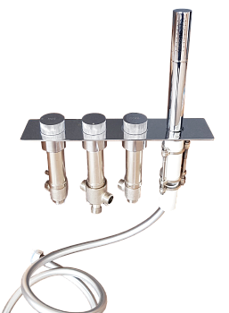 Смеситель Royal Bath ACCORD RB403 на борт ванны серебро