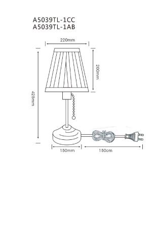 Настольная лампа Arte Lamp Marriot (Марриот) A5039TL-1AB