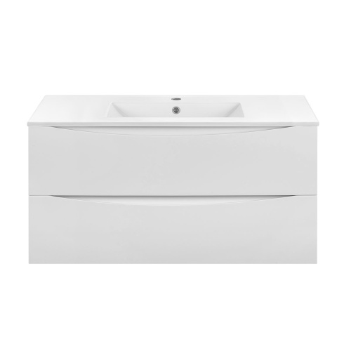 Тумба под раковину Vincea Mia VMC-2MC100GW 101х50х46 подвесная цвет белый - фото 3