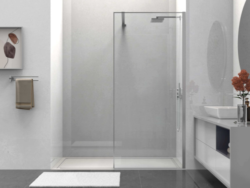 Душевая перегородка Vincea Walk in HS VSW-1HS900CL 90х200 стекло прозрачное профиль хром глянцевый - фото 2