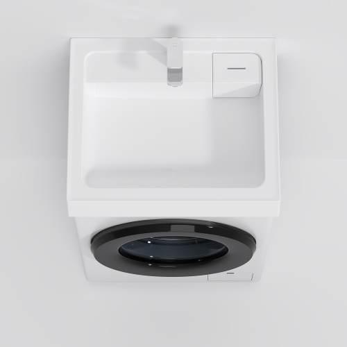 Раковина из литьевого мрамора Am.Pm X-Joy M85AWCC0602WG 60х51 подвесная цвет белый 1 отверстие под смеситель - фото 5