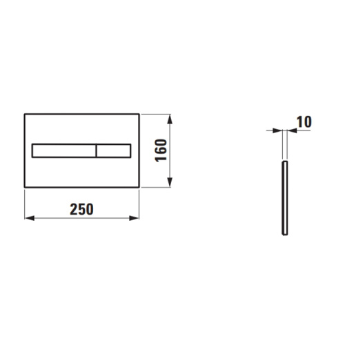 Клавиша смыва механическая Laufen Installation System LIS 8.9566.1.716.000.1 цвет черный матовый - фото 2