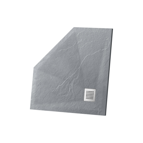 Душевой поддон Vincea H25 VST-4SP1010G 100х100 искусственный камень серый