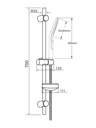 Душевой гарнитур Orange O-Shower OS710cr настенный  хром - фото 5