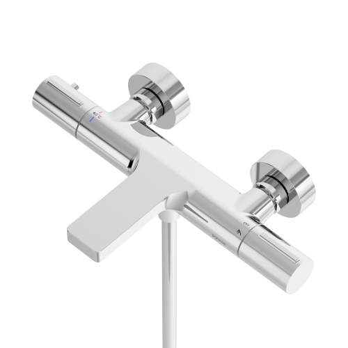 Смеситель для ванны и душа Sancos Etna SC9006CH настенный хром с термостатом - фото 2