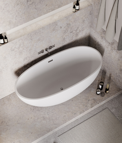 Ванна акриловая Grossman Fly GR-1104M 170х75 отдельностоящая овальная с ножками - фото 5