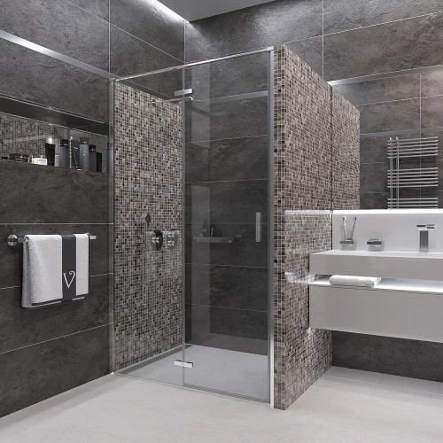 Душевая дверь Veconi Vianno VN73-100-01-C4 100х195 стекло прозрачное профиль хром глянцевый