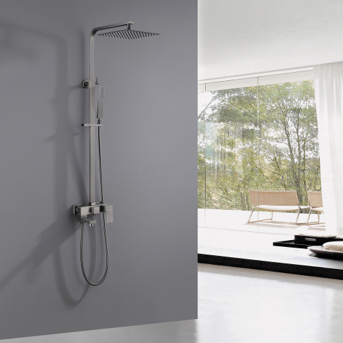 Душевая стойка ABBER AF8216NGL настенная цвет никель - фото 2