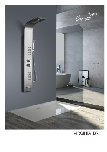 Душевая панель Cerutti SPA CT9983 прямоугольная настенная