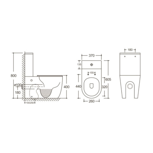 Унитаз напольный с бачком Cerutti SPA CT9866 черный матовый с сиденьем микролифт безободковый каскадный смыв - фото 4