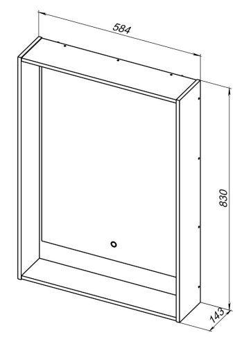 Зеркало в ванную Aquanet Милан 00336398 58х83 цвет темное дерево - фото 4