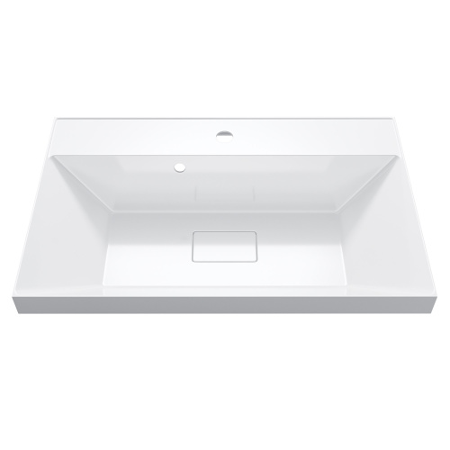 Раковина из литьевого мрамора Uperwood Classic New 291021025 70х45 полувстраиваемая цвет белый - фото 5