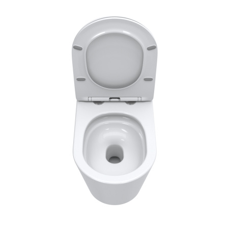 Унитаз приставной BelBagno FLAY BB1003CB-TOR/SC белый с сиденьем микролифт безободковый смыв торнадо