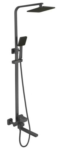 Душевая стойка Fmark FS8145-25H настенная цвет черный - фото 2