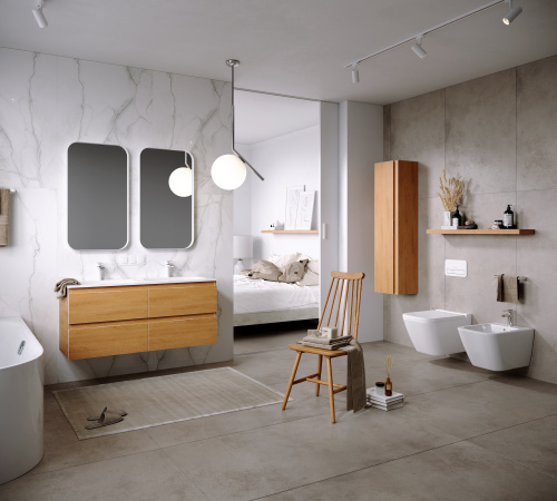 Шкаф-пенал Aqwella Y ACC0535DZ 35х30х140 подвесной цвет коричневый - фото 2