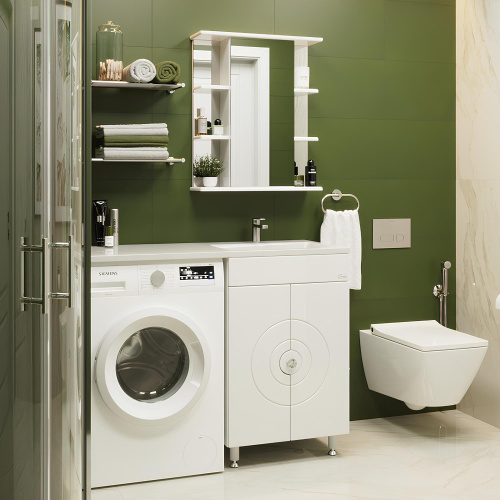 Зеркало-шкаф Onika Глория 205531 55х17х71 подвесной цвет белый - фото 5