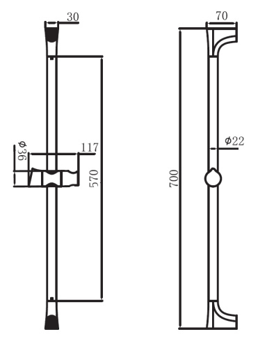 Душевой гарнитур Creavit SH483 настенный хром - фото 2