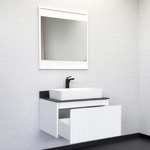 Тумба с раковиной Comforty Марсель 00-00013396CF 75х50х53 подвесная цвет белый - фото 5