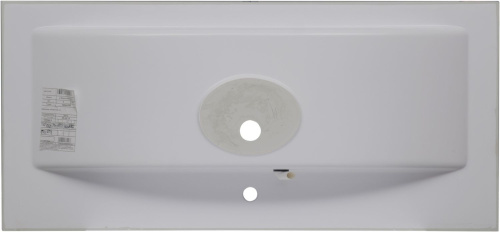 Раковина из литьевого мрамора Aquanet Мадонна НФ-00007495 120х56 полувстраиваемая цвет белый 1 отверстие под смеситель - фото 3