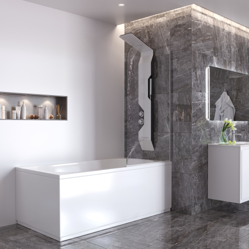 Душевая панель Taliente TA-G-A05W/Bcr+s прямоугольная настенная - фото 2