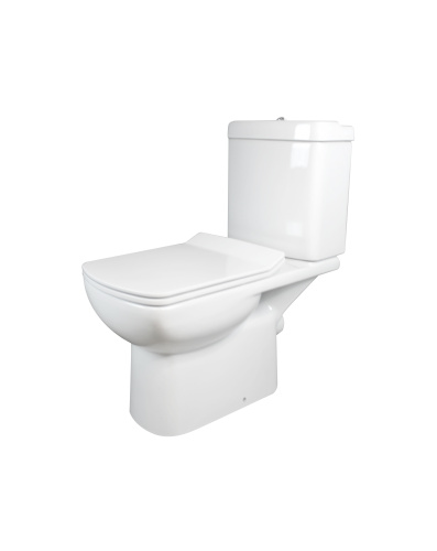 Унитаз напольный с бачком Creo Сeramique TOURS COMBO-TO1003 белый с сиденьем с микролифт душевой смыв - фото 2