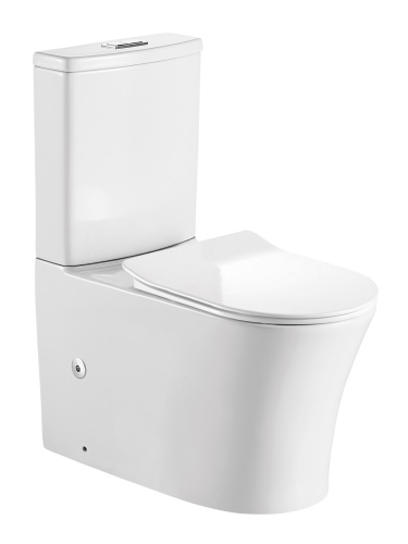 Унитаз напольный с бачком Orange C07-050W белый с сиденьем микролифт безободковый смыв торнадо - фото 2