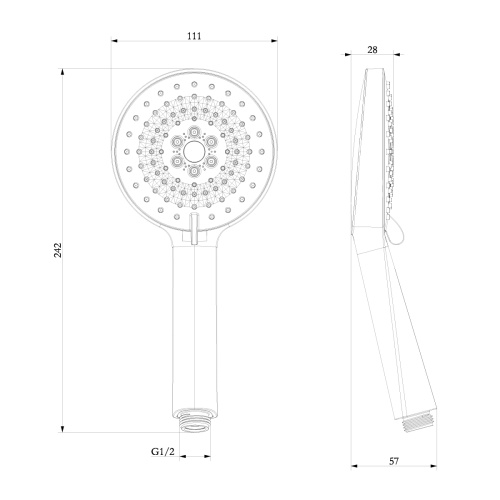 Лейка ручного душа LeMark LM8127C хром - фото 2