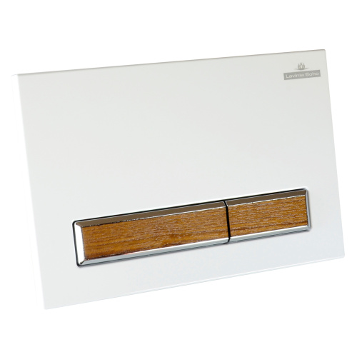 Клавиша смыва механическая Lavinia Boho RelFix 38050603 цвет белый/светлое дерево - фото 2