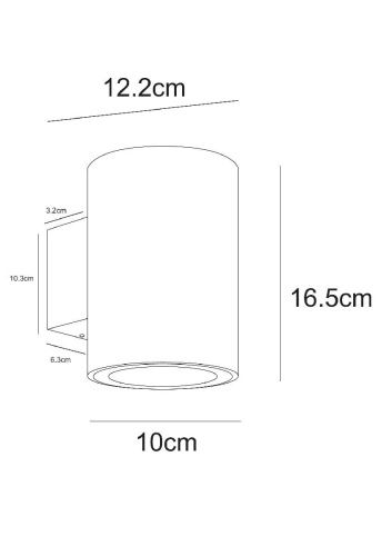 Уличный настенный светильник Arte Lamp Torcular (Торцулар) A1813AL-2BK - фото 3