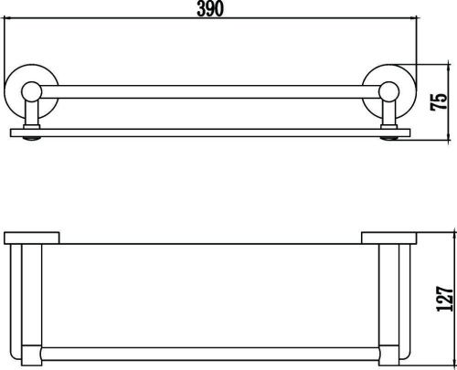 Полка в ванную комнату Savol S-408791 - фото 3
