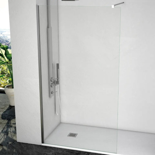 Душевая перегородка Parly T100 100х190 стекло прозрачное профиль хром глянцевый - фото 4