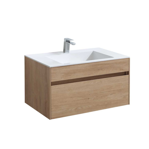 Тумба под раковину Vincea Chiara VMC-2C800NO 79х48х44 подвесная цвет коричневый - фото 5