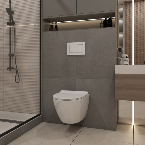 Клавиша смыва механическая Teymi Aina T70020WM цвет белый - фото 2