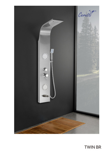 Душевая панель Cerutti SPA CT9988 прямоугольная настенная