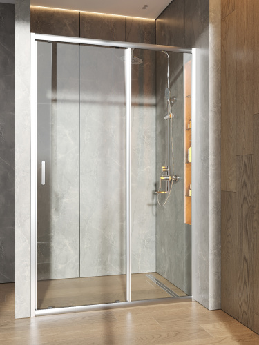 Душевая дверь Orange E02-120TCR 121х190 стекло прозрачное профиль хром глянцевый - фото 5