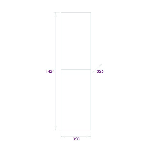 Шкаф-пенал Onika Алеста 403566 35х33х142 подвесной - фото 3