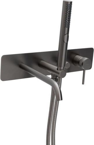 Смеситель для ванны с душем Allen Brau Priority 5.31A05-MG встраиваемый в стену серый - фото 2