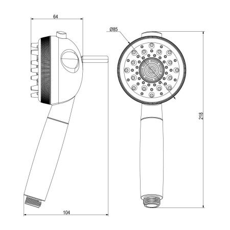 Душевая лейка LeMark LM8152PS цвет белый/бежевый
