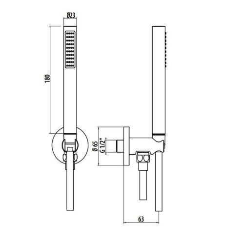 Душевой гарнитур Gattoni Programma Doccia KTC01/PDNS настенный хром - фото 2
