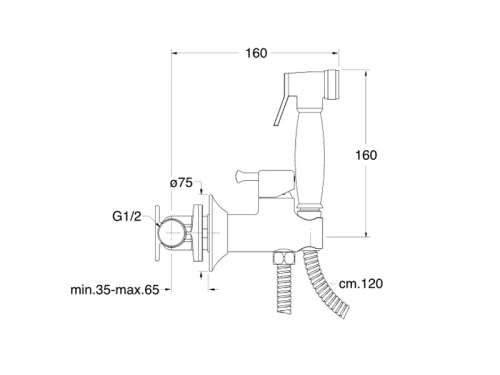 Гигиенический душ Cristina WJ67792 настенный - фото 2