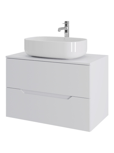 Тумба с раковиной Orange Line Li-80TuwMDF+B07-540W 81х46х69 - фото 2