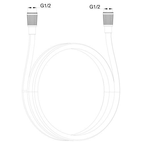 Шланг для душа Wonzon & Woghand WW-RG01-1800-BGM графит - фото 2