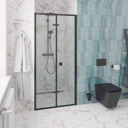 Душевая дверь Cerutti SPA BELLA D81B 80х195 стекло прозрачное профиль черный