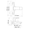 Смеситель для ванны Wasserkraft Salm 2700 2701 настенный хром