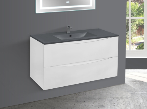 Тумба под раковину Vincea Mia VMC-2MC100GW 101х50х46 подвесная цвет белый - фото 4