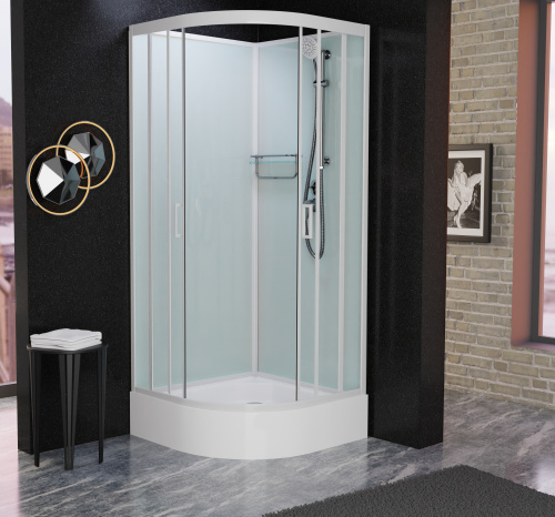 Душевая кабина Frank 124009 90х90 без крыши ориентация универсальная - фото 3