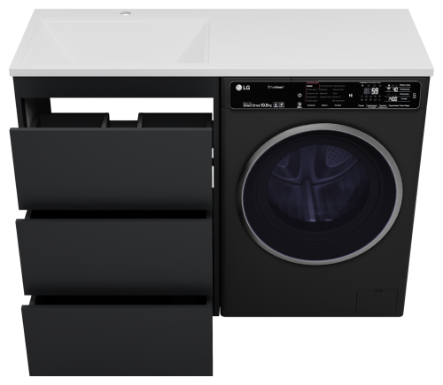 Тумба под раковину Brevita Grafit GRA-01060-013Я 59х46х86 напольная цвет серый - фото 4