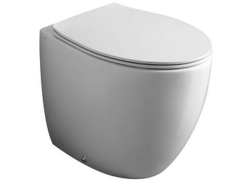 Чаша унитаза приставная Simas BR 01 bia цвет белый без сиденья безободковая душевой смыв