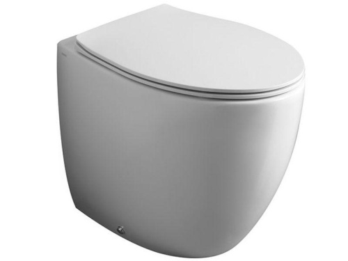 Чаша унитаза приставная Simas BR 01 bia цвет белый без сиденья безободковая душевой смыв