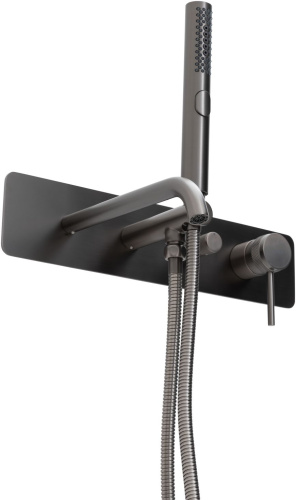 Смеситель для ванны с душем Allen Brau Priority 5.31A05-MG встраиваемый в стену серый - фото 3